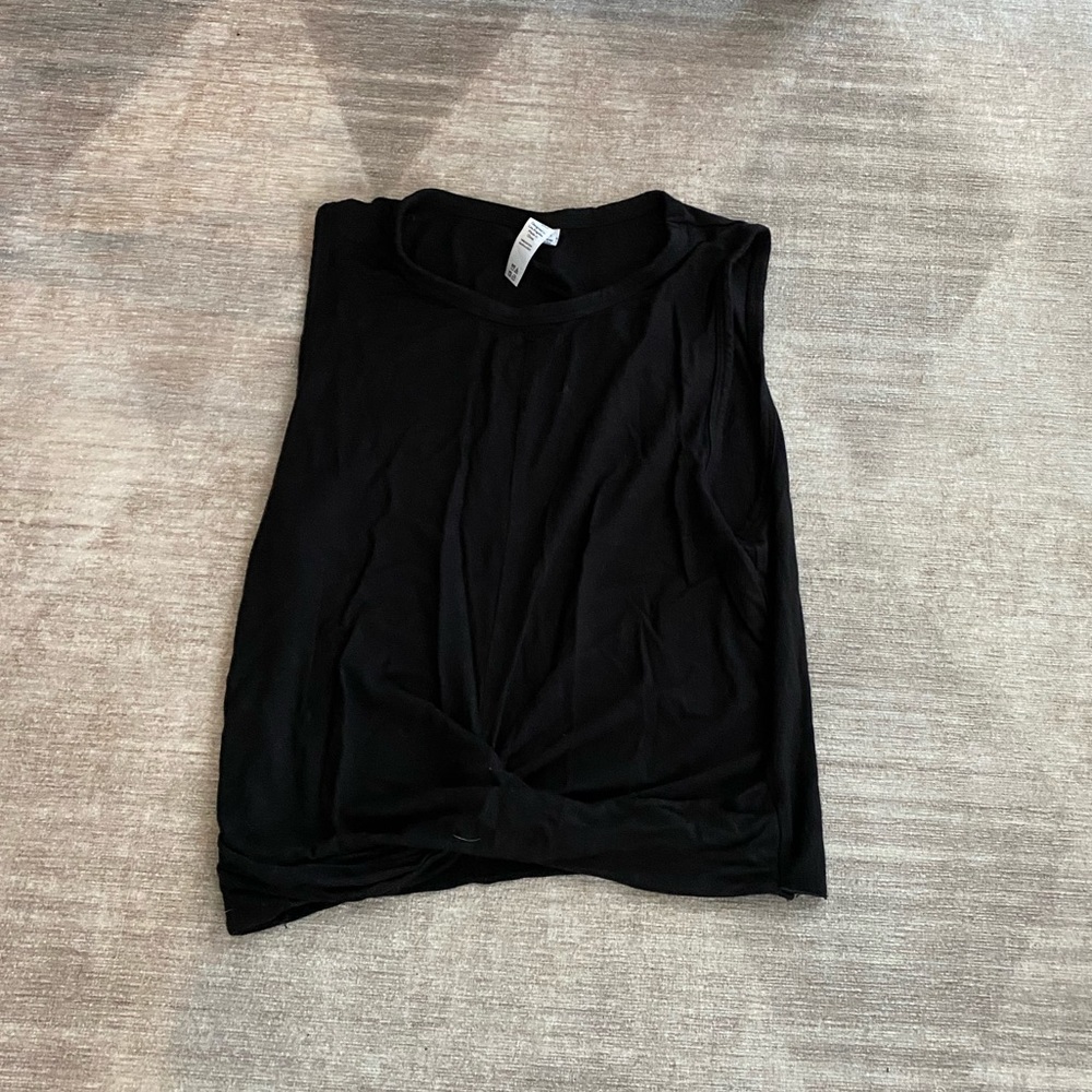 Alo yoga twist sleeveless cover tank in black